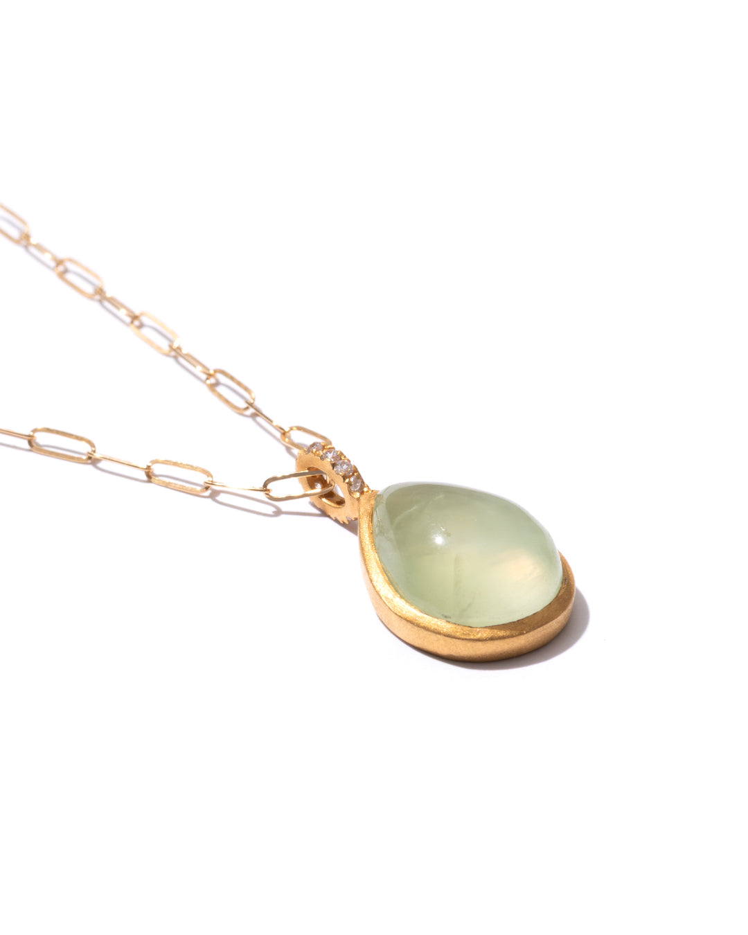 RAW-STONE CHARM - Prehnite -  #624