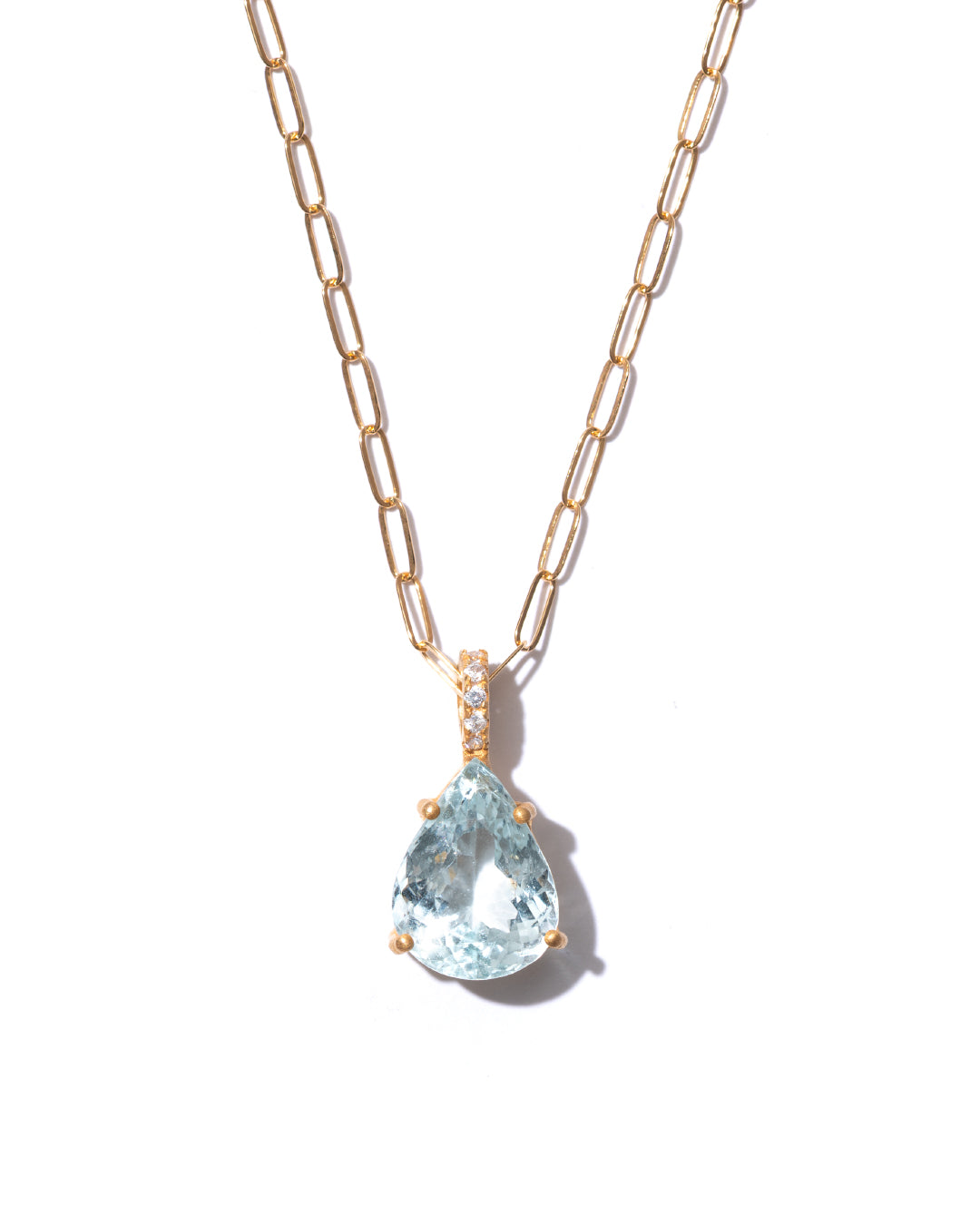 RAW-STONE CHARM - Aquamarine -  #654