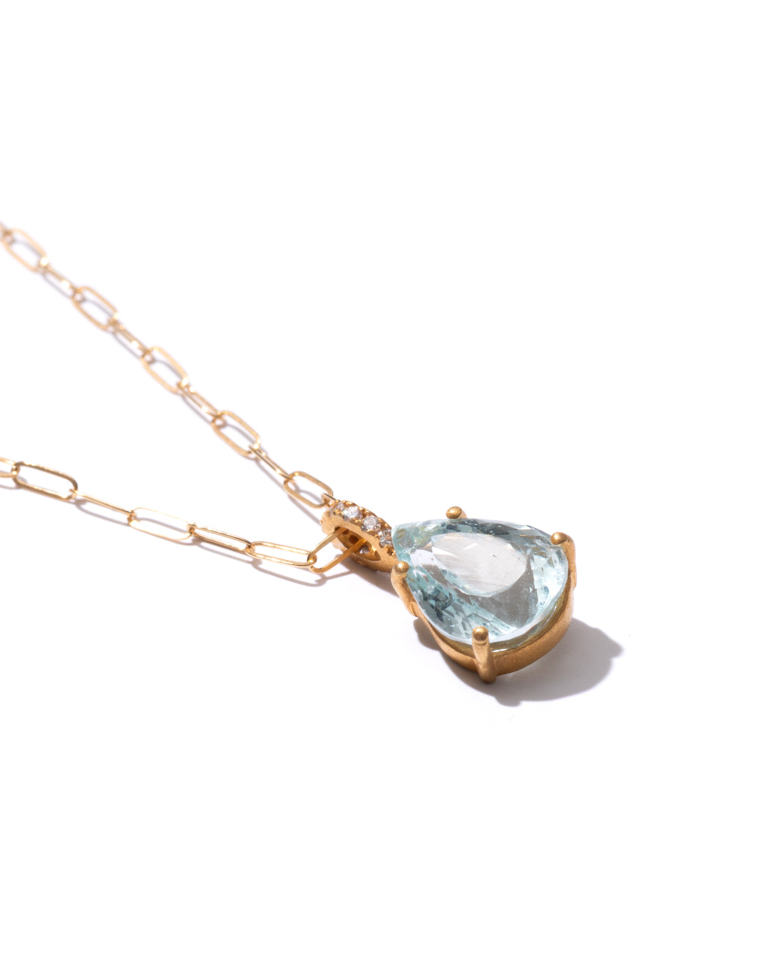 RAW-STONE CHARM - Aquamarine -  #654