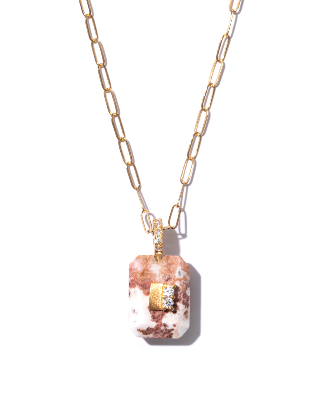 RAW-STONE CHARM - Rosita Jasper -  #791