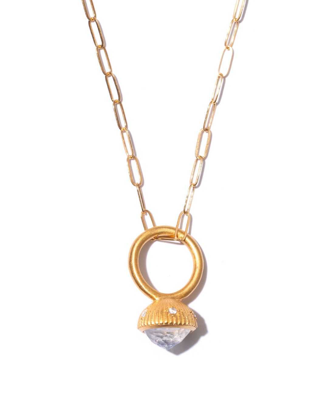 RAW-STONE CHARM - Moonstone -  #867