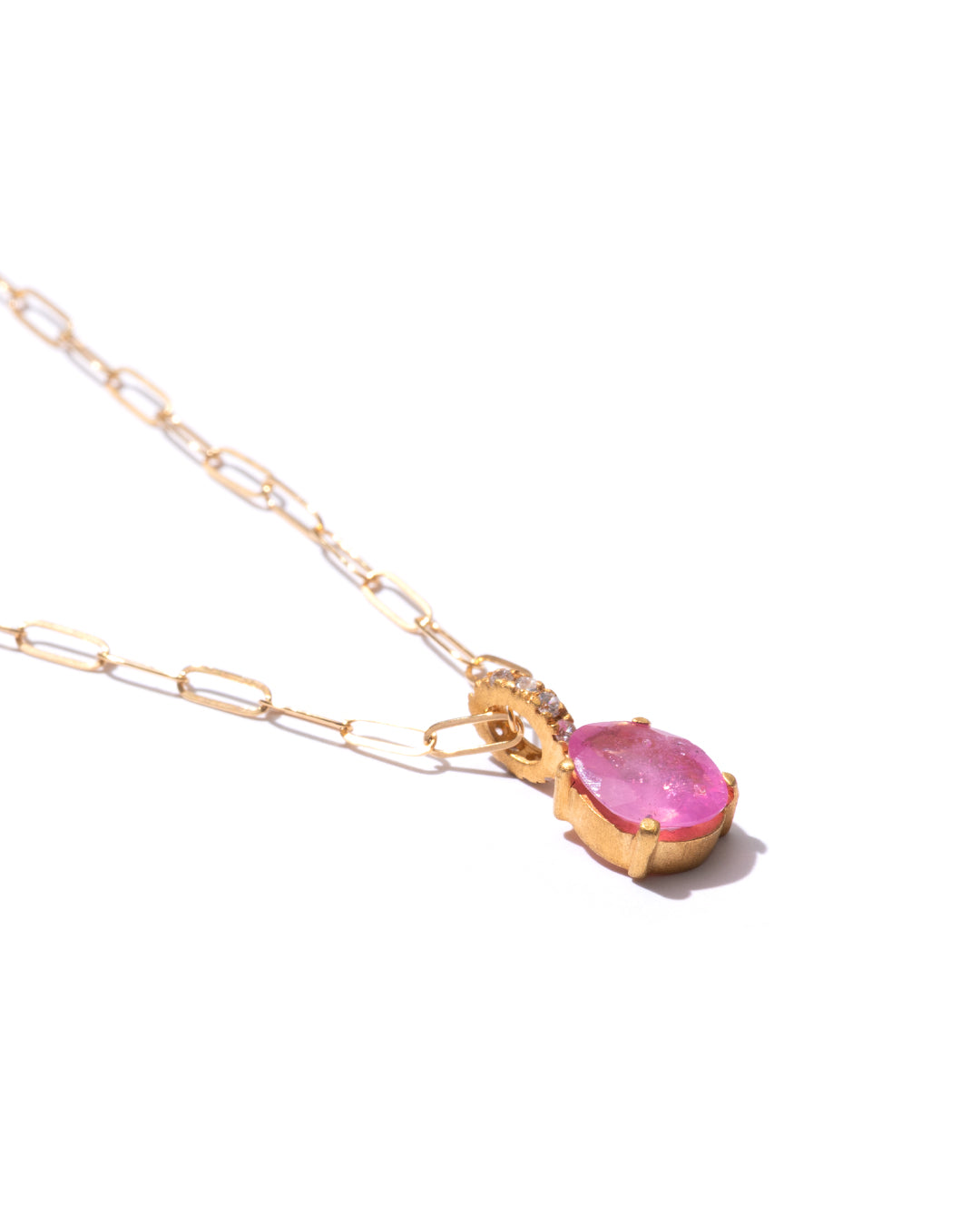RAW-STONE CHARM - Ruby -  #940