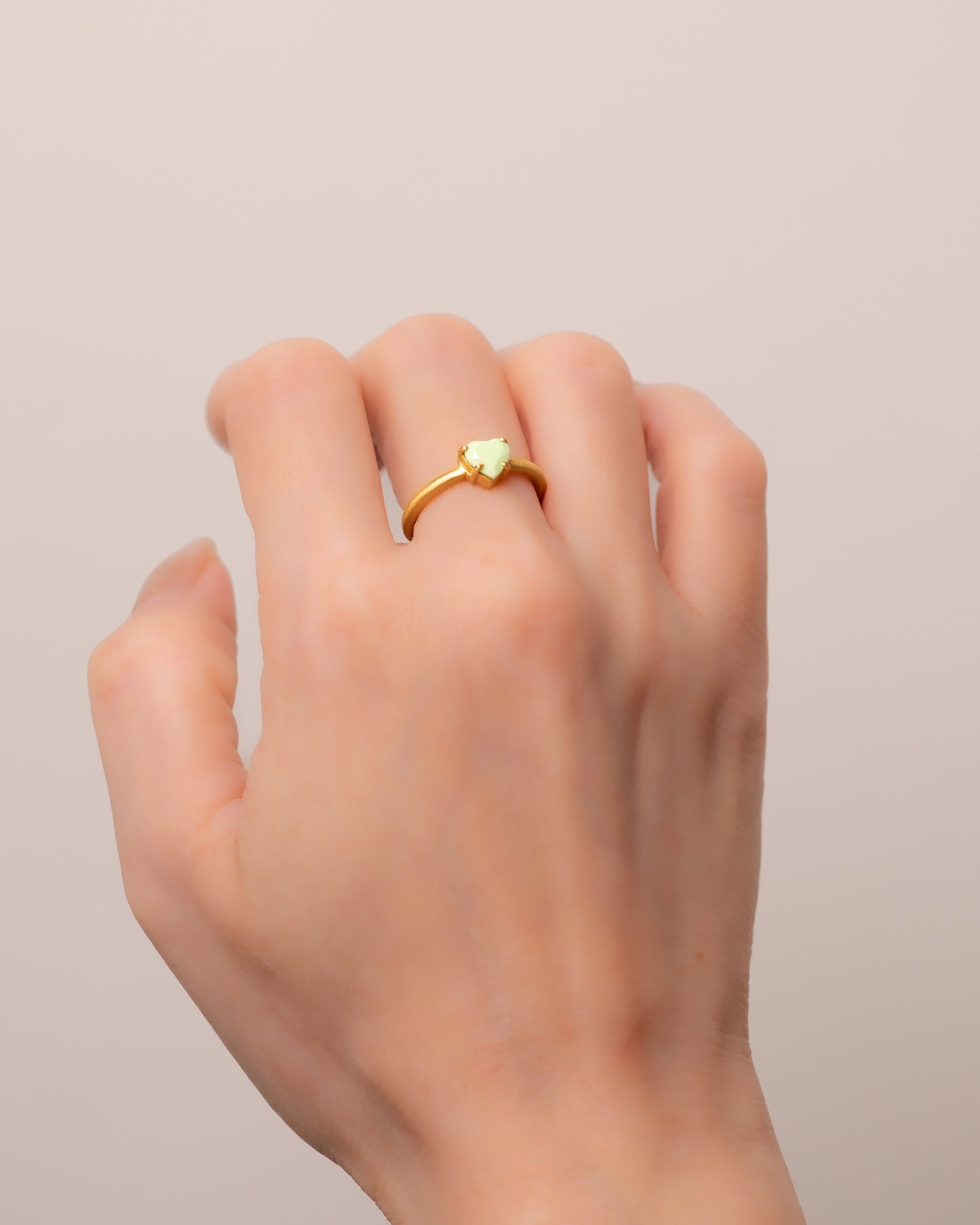 RAW-STONE RING - Chrysoprase -  #1648
