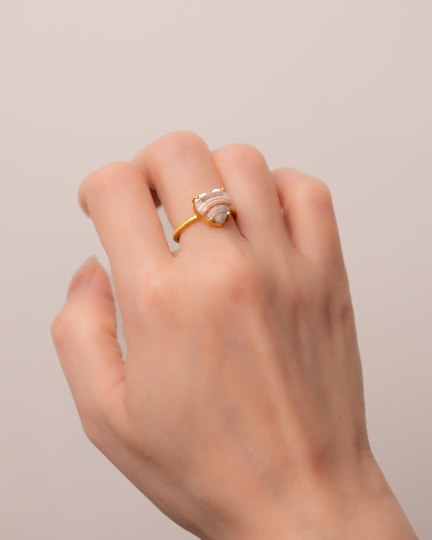 BANDED RING - Dryhead Agate -  #132