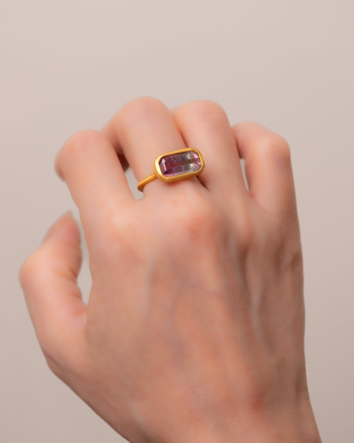 RAW-STONE RING - Tourmaline -  #1578