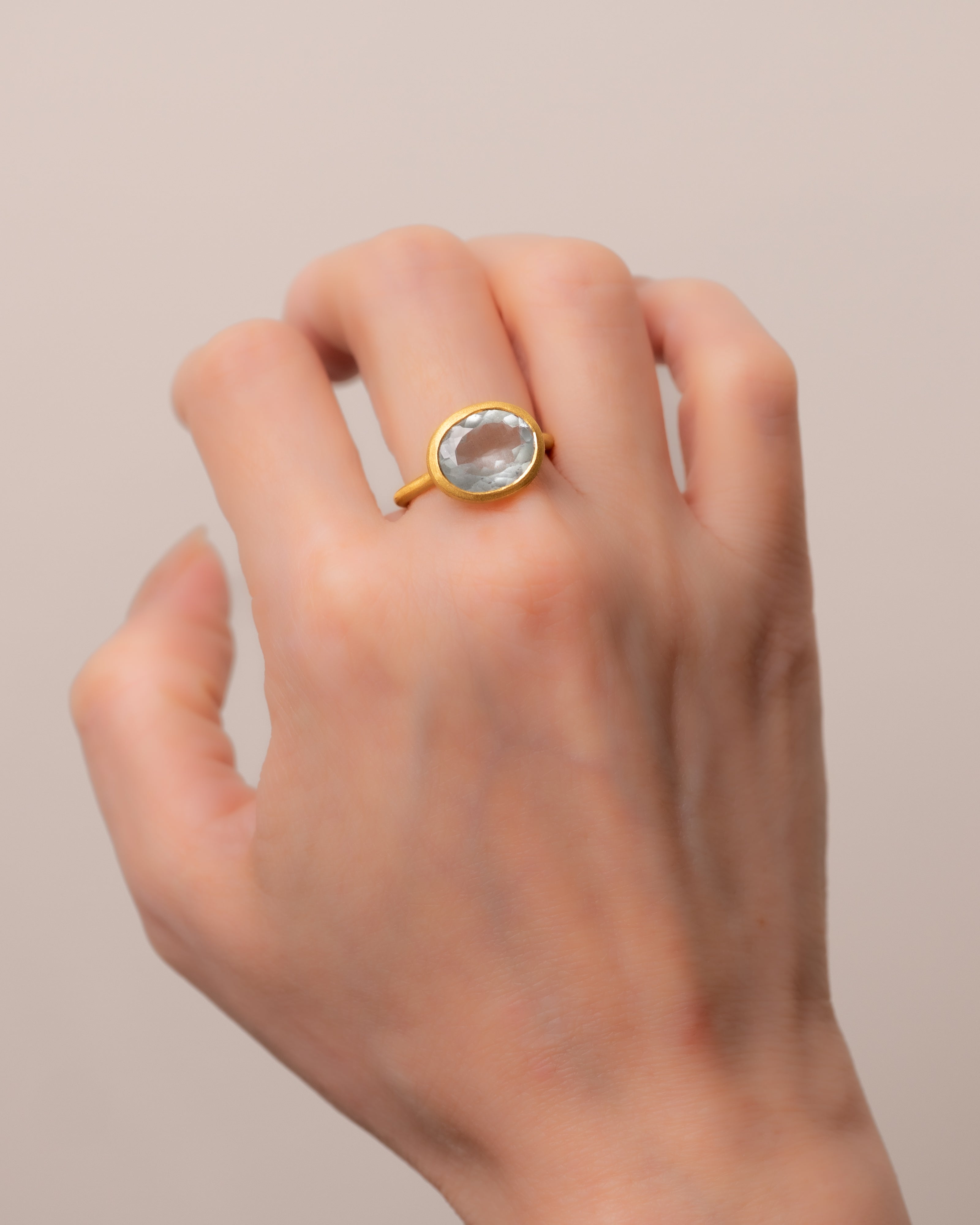 RAW-STONE RING - Aquamarine - #1450 – Kui Co. online