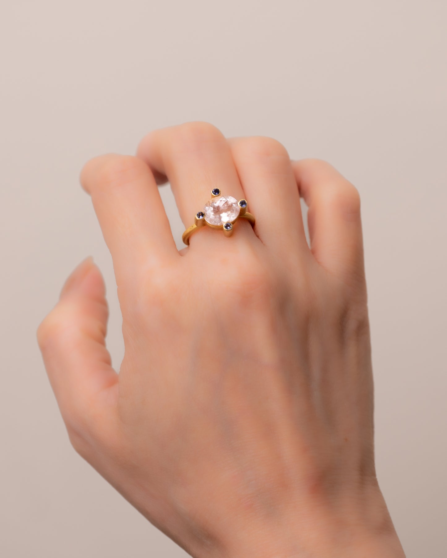RAW-STONE RING - Morganite -  #978