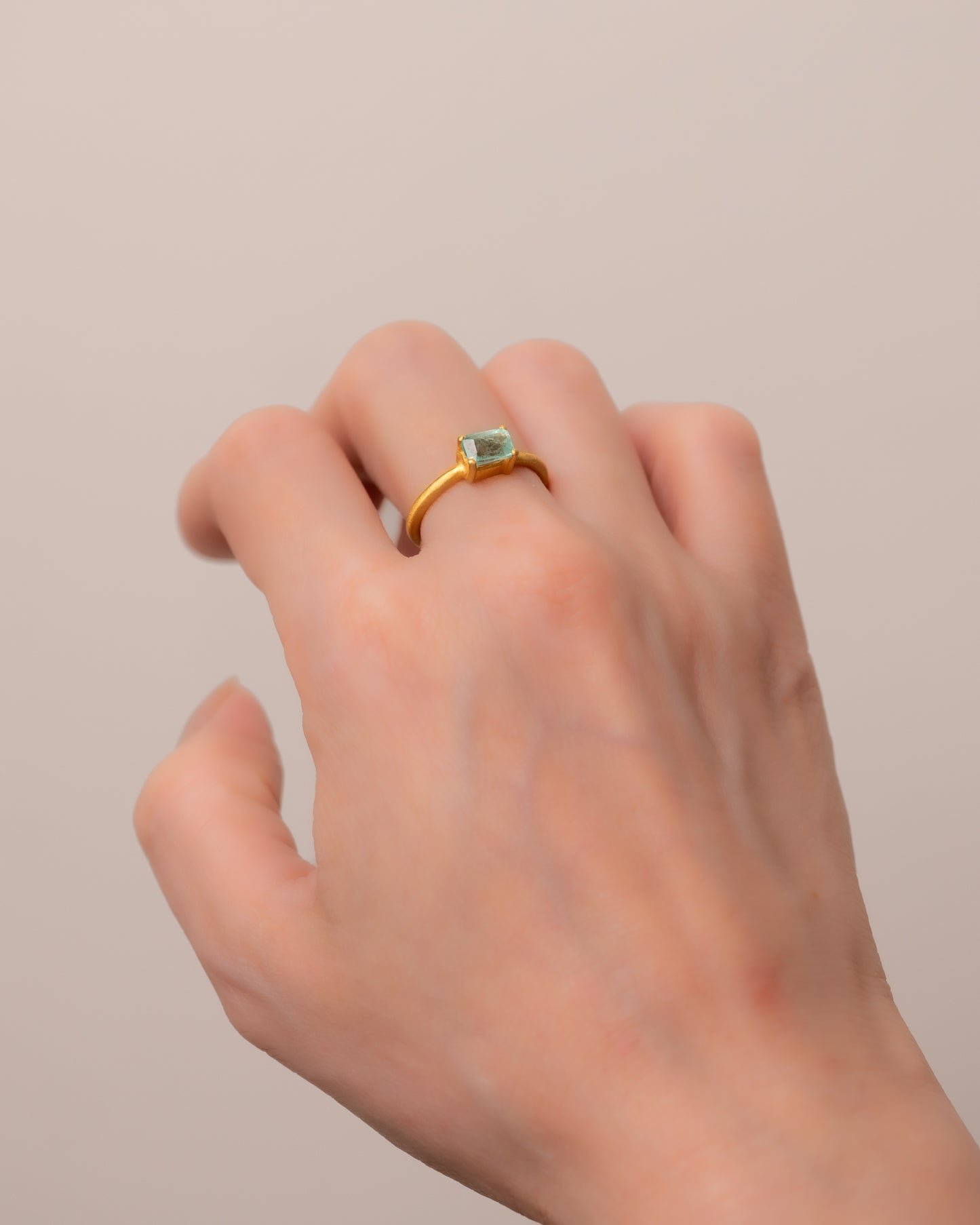 RAW-STONE RING - Emerald -  #1539