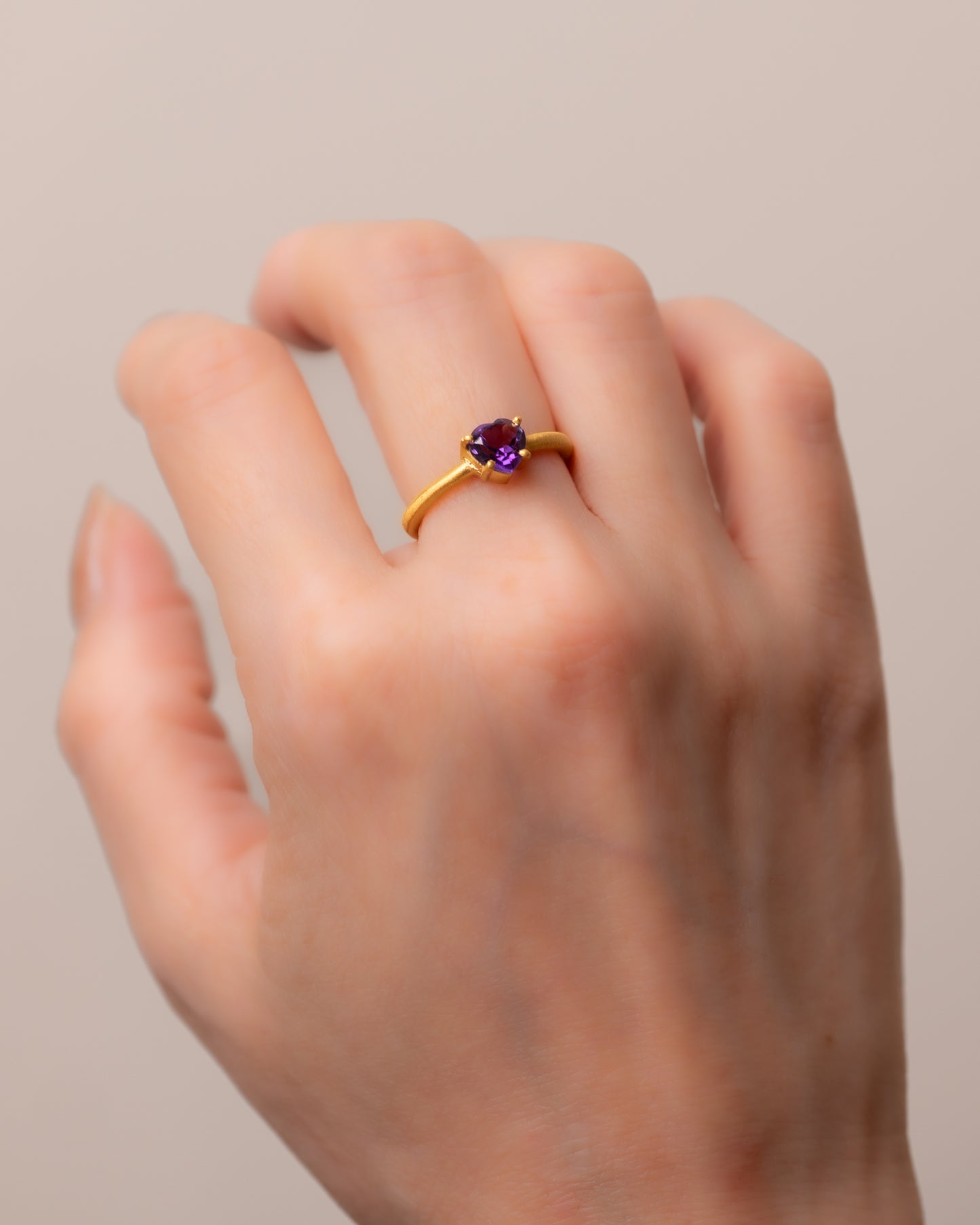 RAW-STONE RING - Amethyst -  #1645