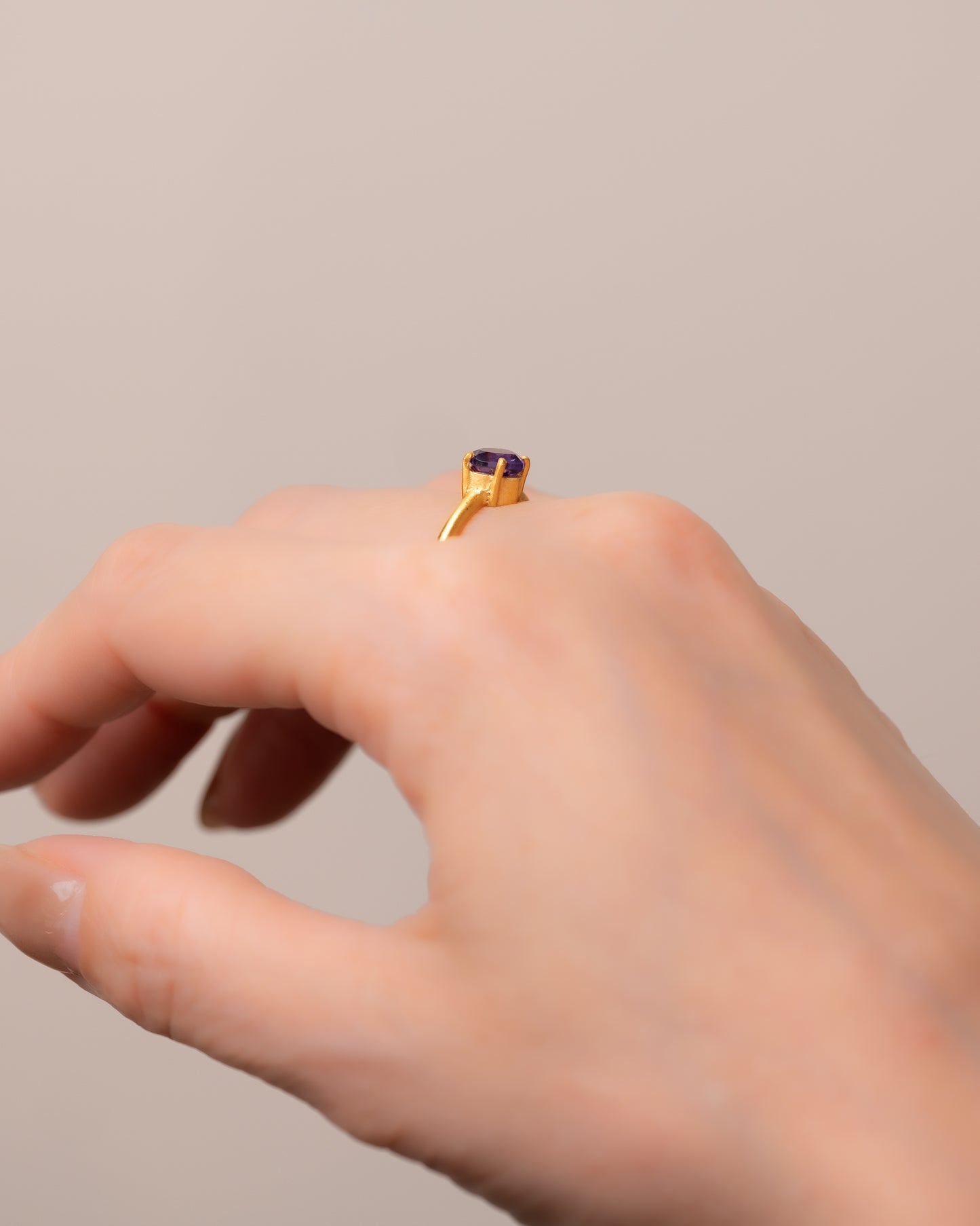 RAW-STONE RING - Amethyst -  #1645