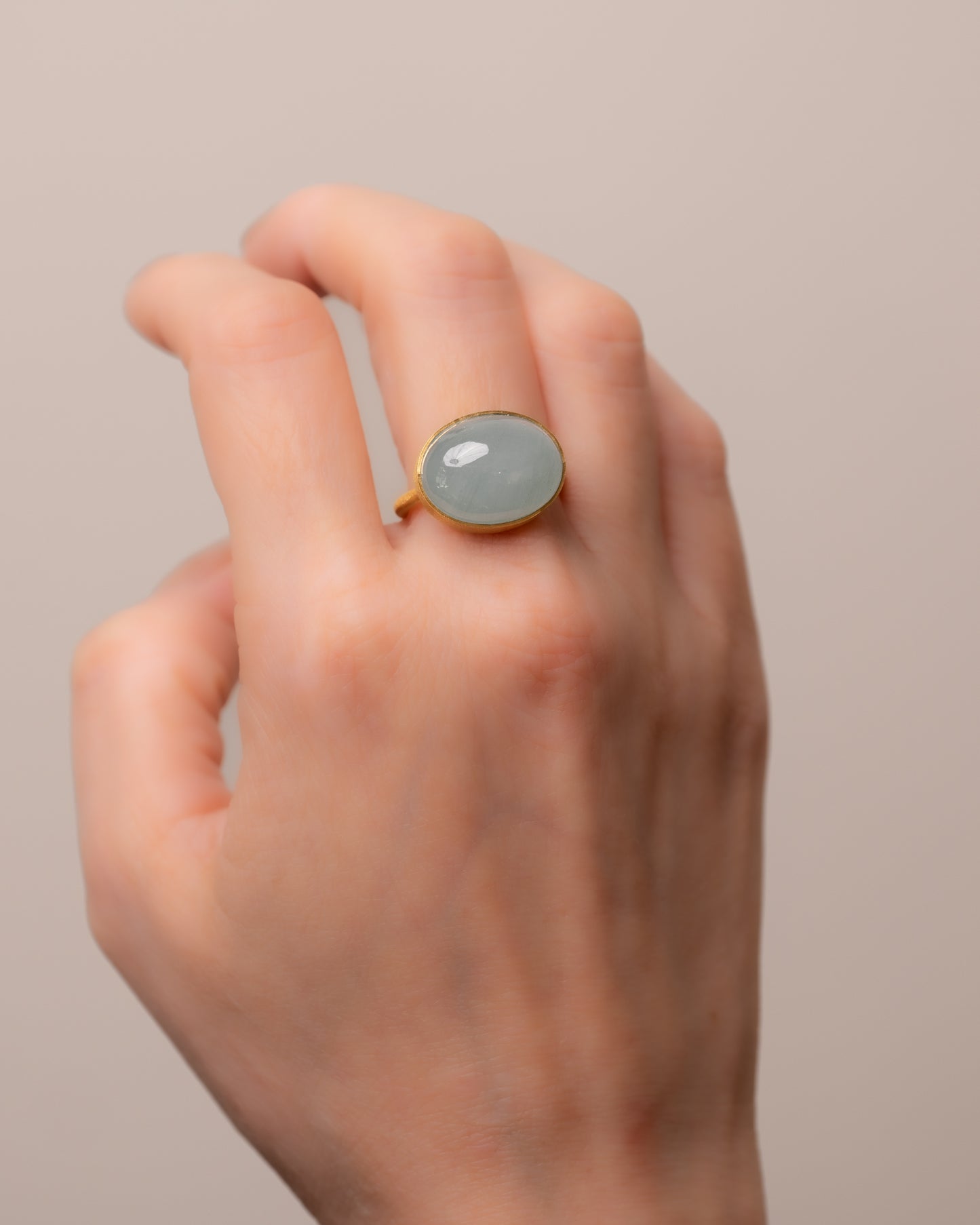 RAW-STONE RING - Aquamarine -  #1148