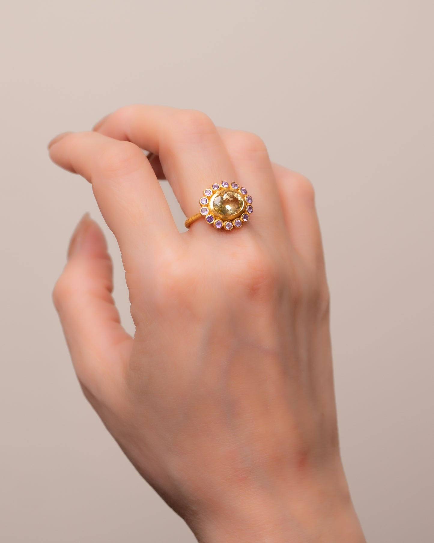 COCO RING - Lemon Quartz -  #007