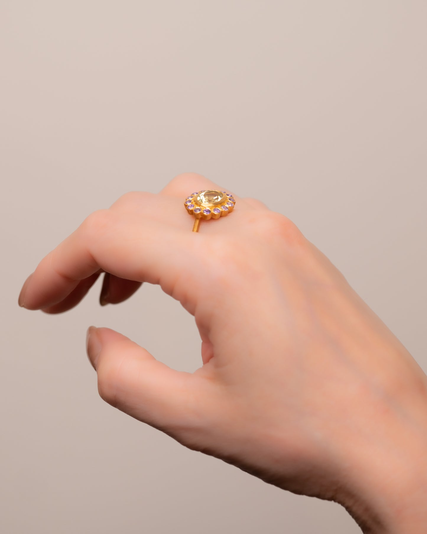 COCO RING - Lemon Quartz -  #007