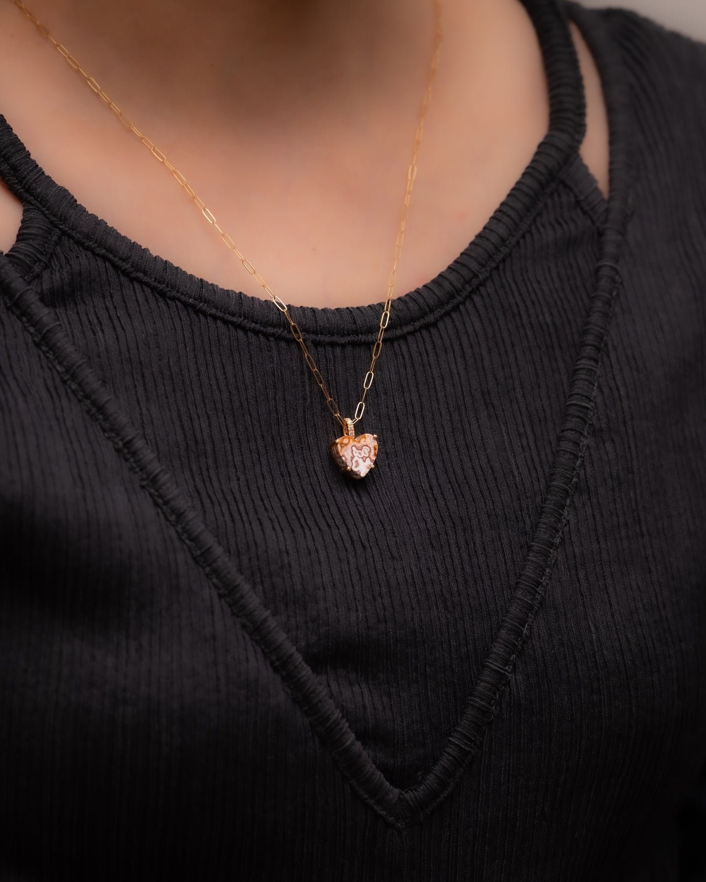 RAW-STONE CHARM - Rosita Jasper -  #724