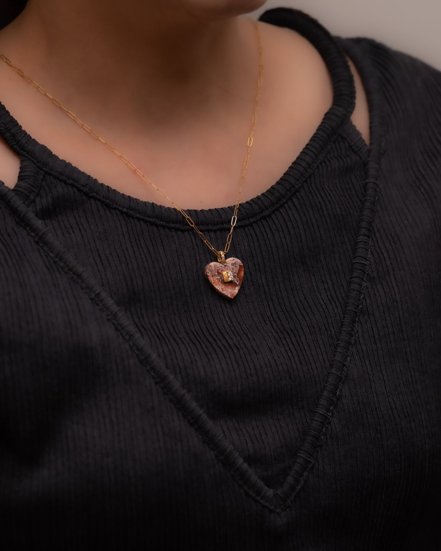 RAW-STONE CHARM - Rosita Jasper -  #939
