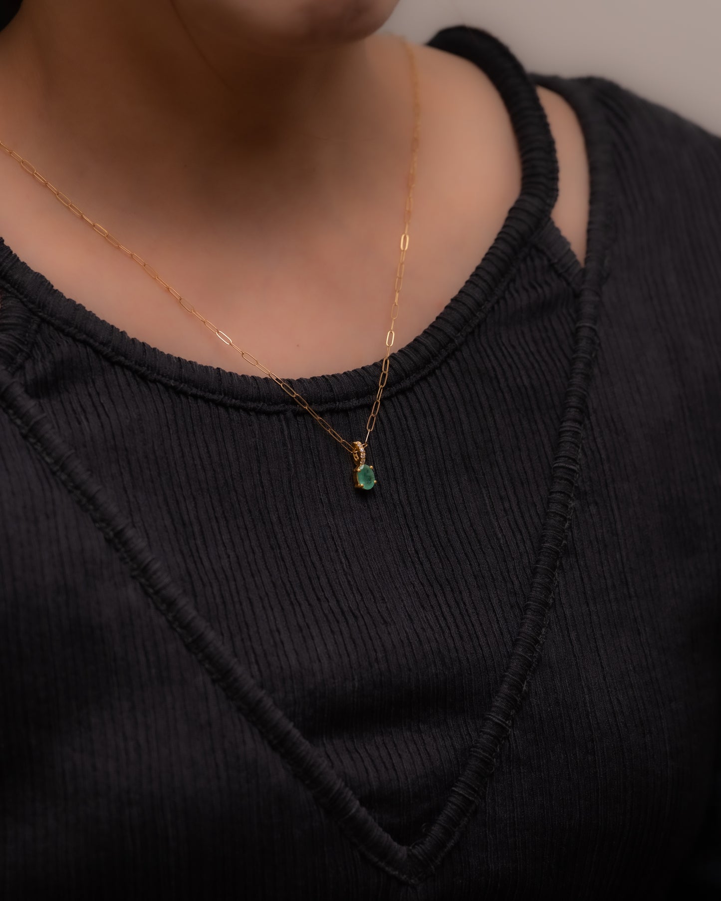 RAW-STONE CHARM - Emerald -  #796