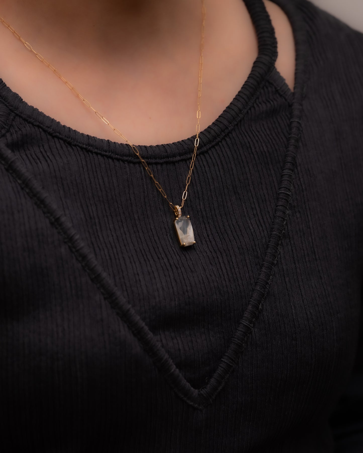 RAW-STONE CHARM - Agate -  #662