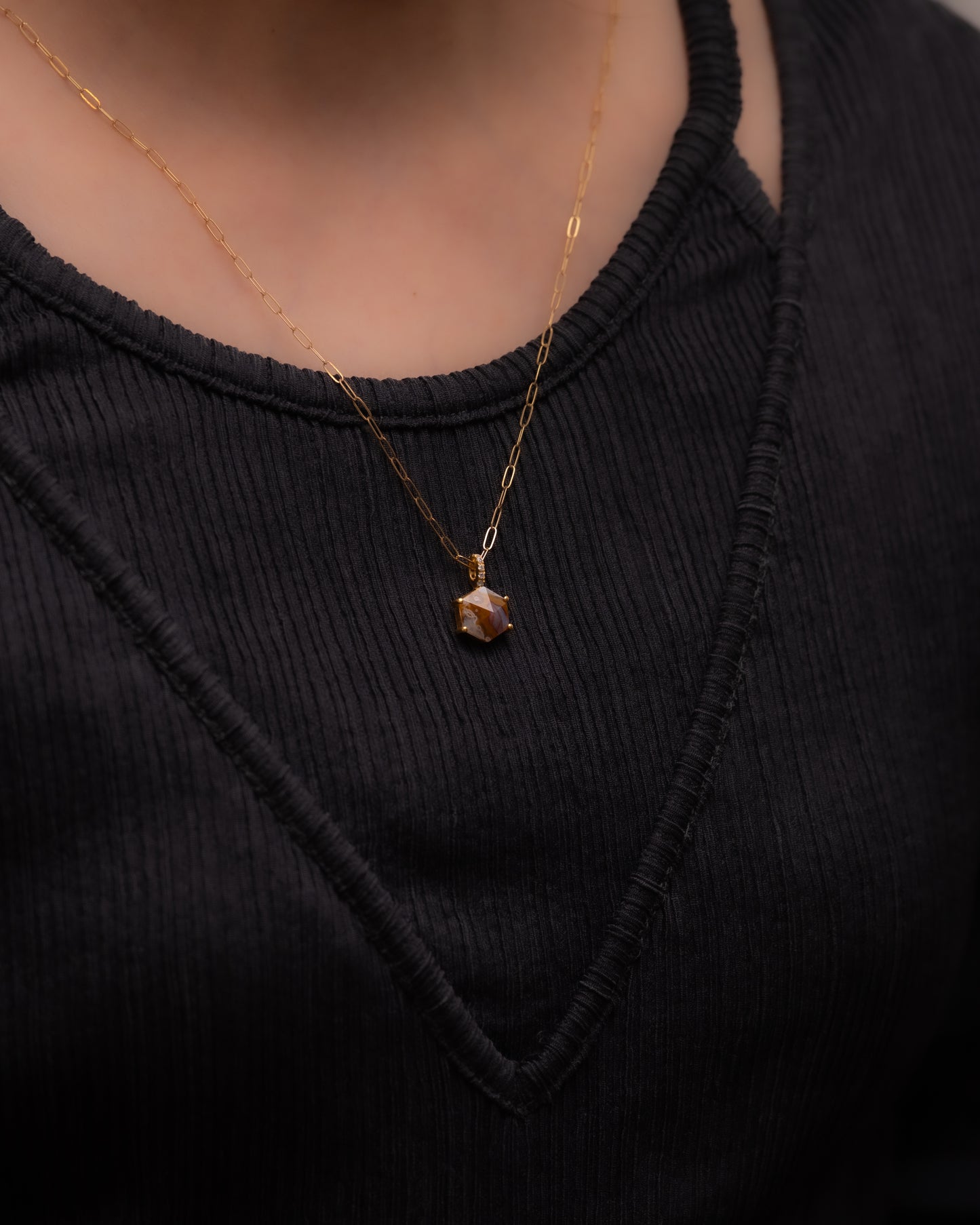 BANDED CHARM - Agate -  #074