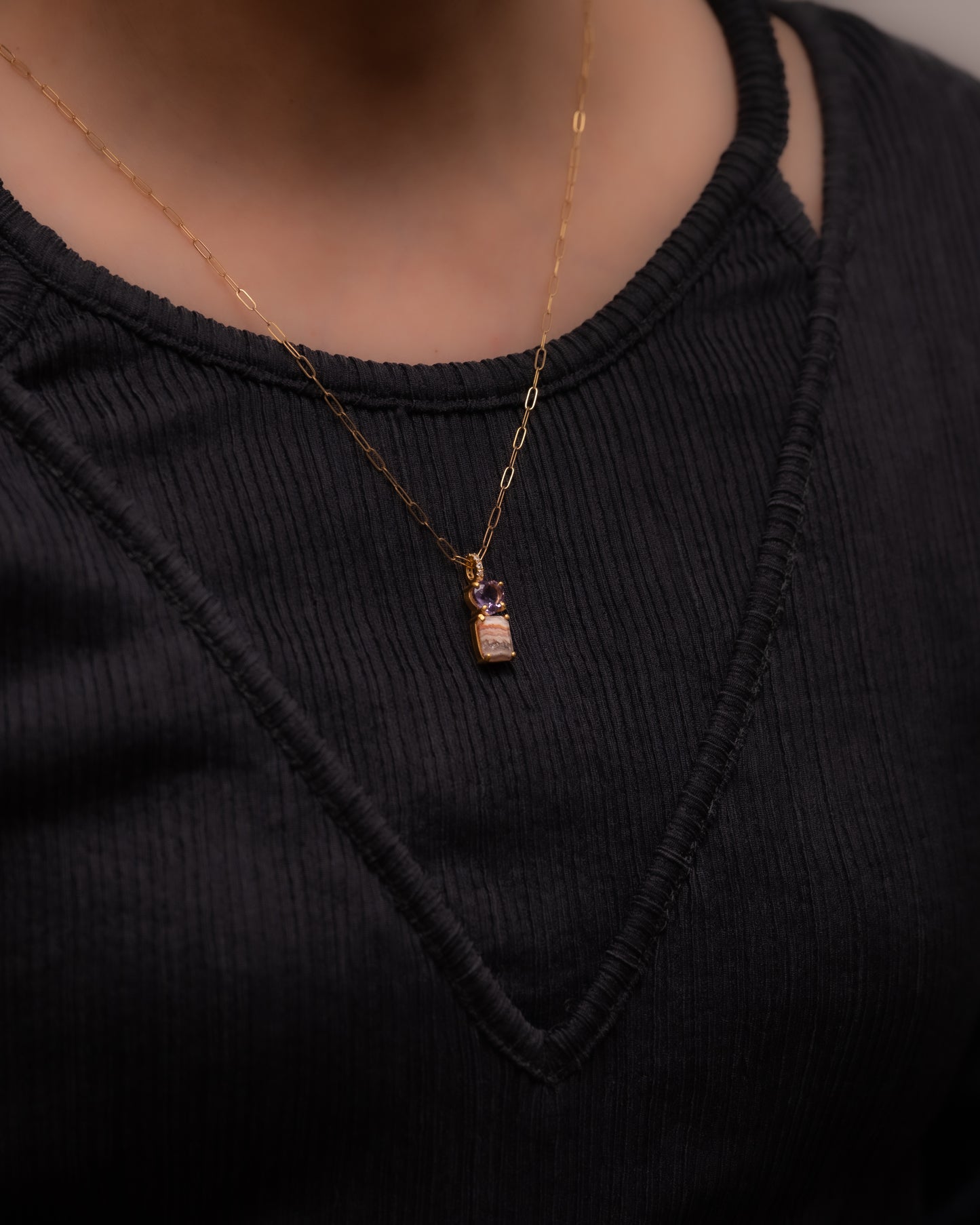 BANDED CHARM - Lace Agate -  #223
