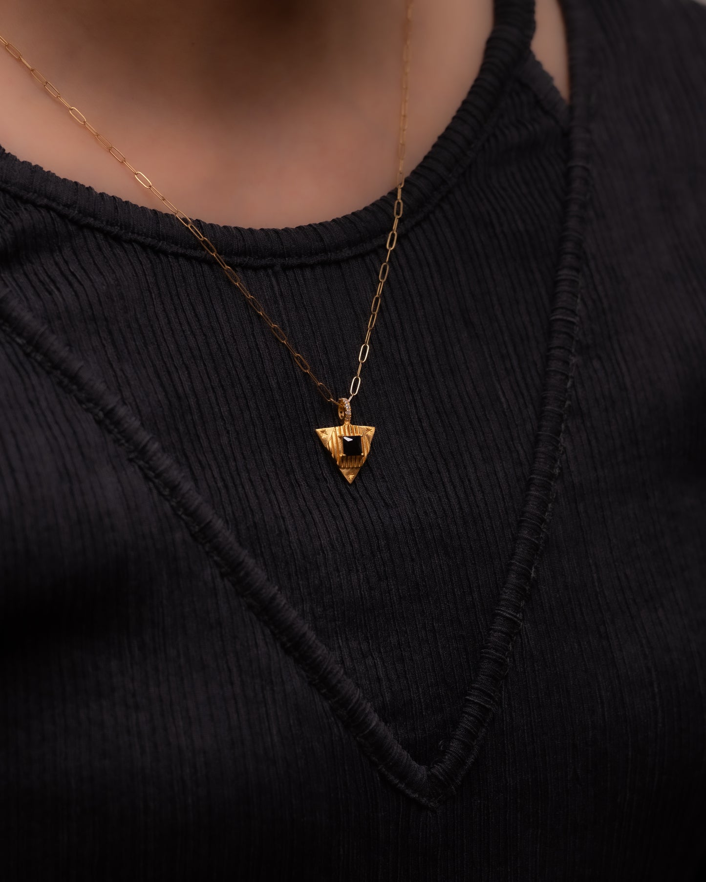 RAW-STONE CHARM - Onyx -  #860