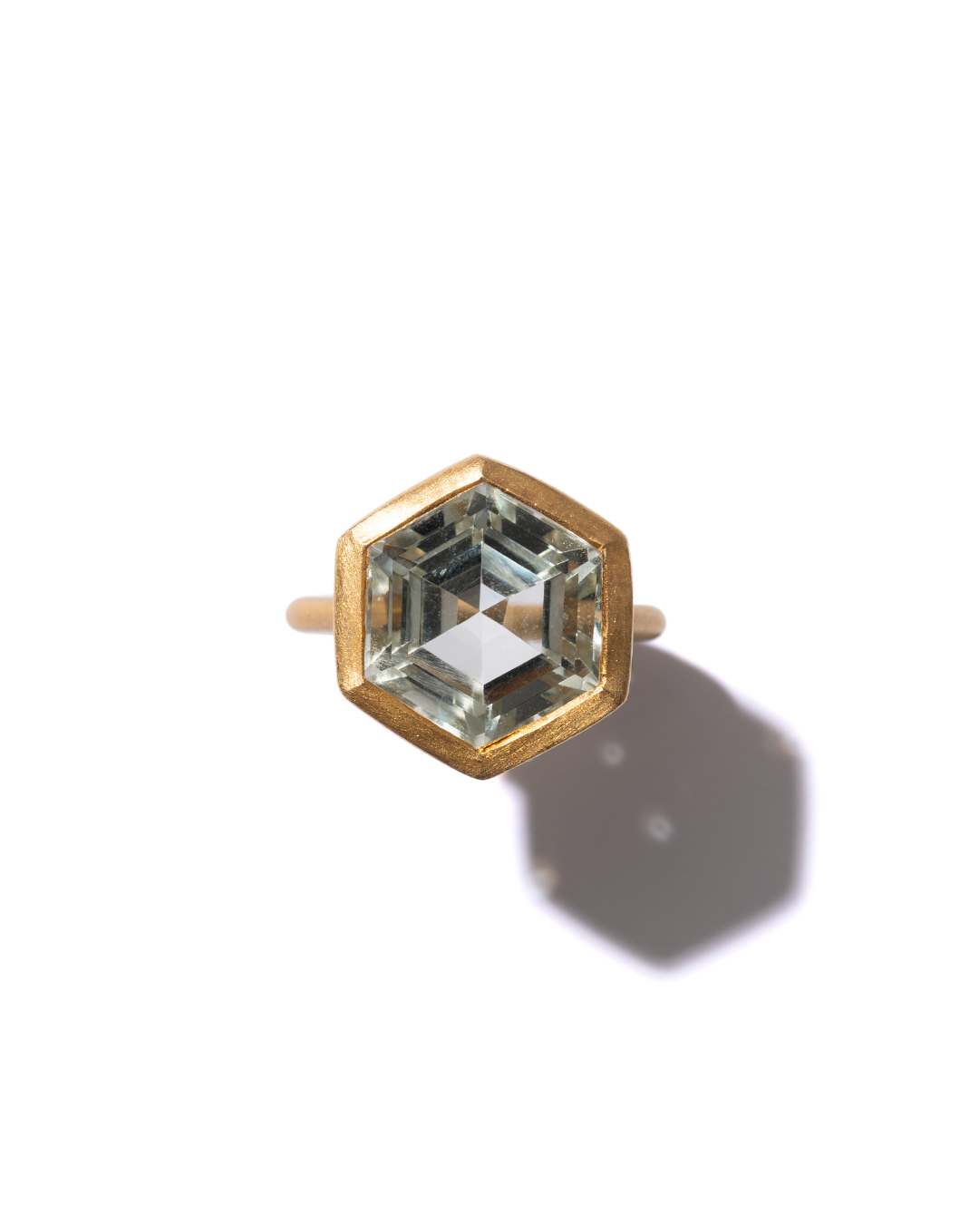 RAW-STONE RING  -  Green Amethyst -  #1122