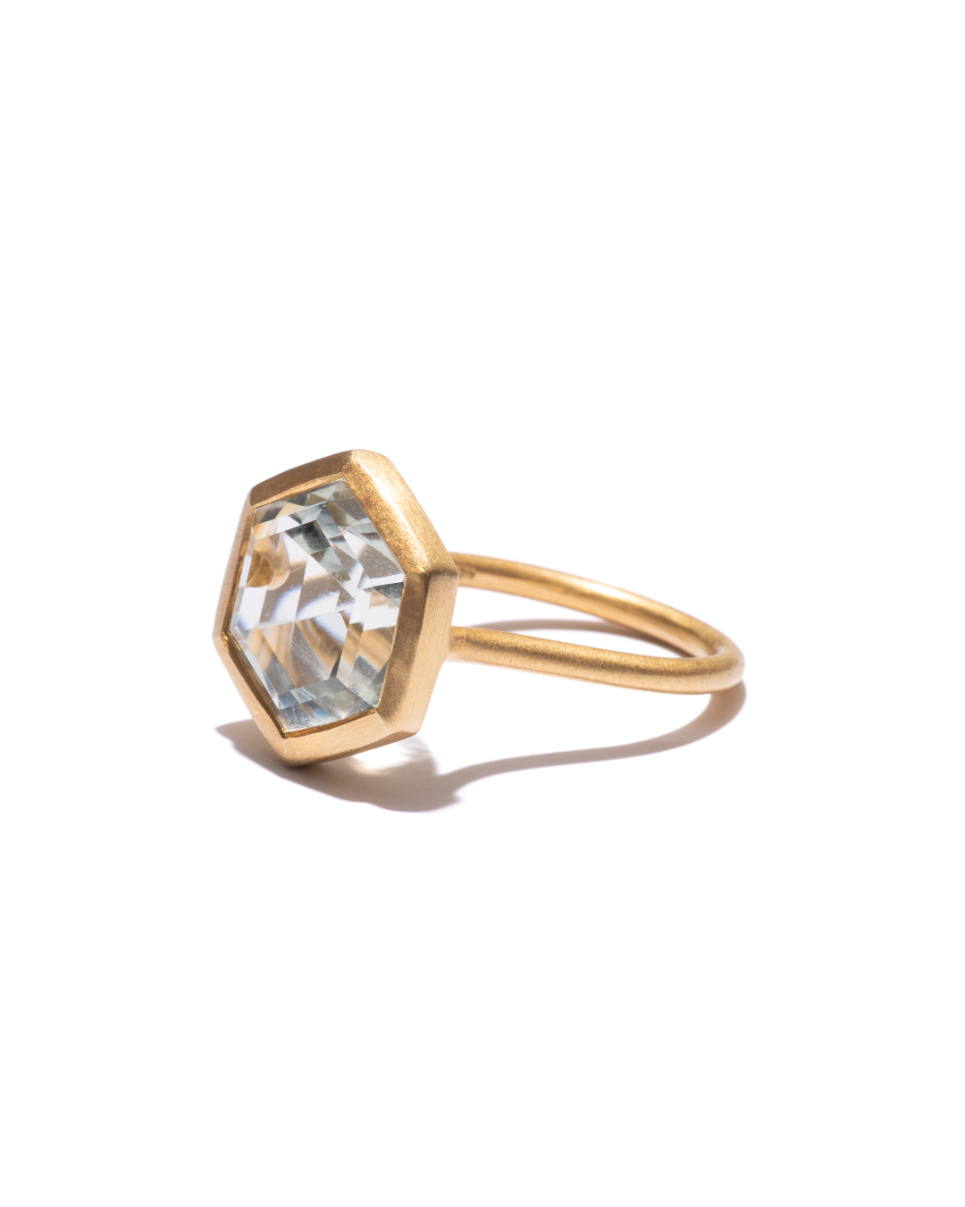 RAW-STONE RING  -  Green Amethyst -  #1122