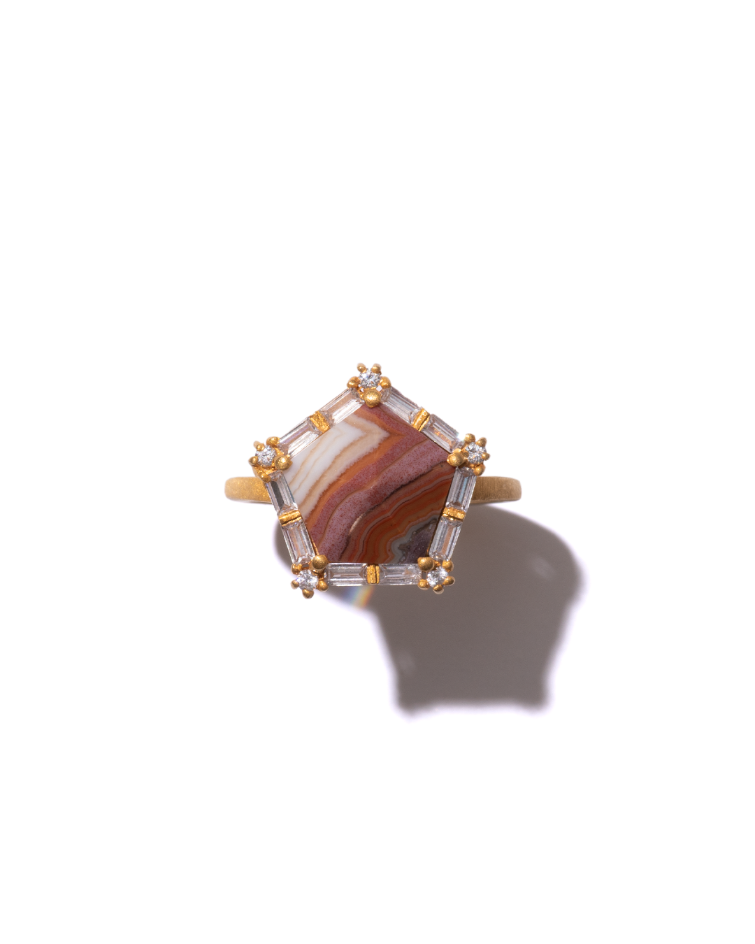 BANDED RING - Dryhead Agate -  #011