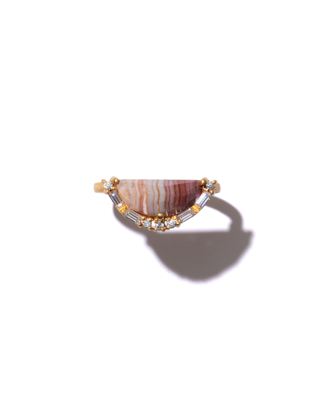 BANDED RING  -  Dryhead Agate -  #125