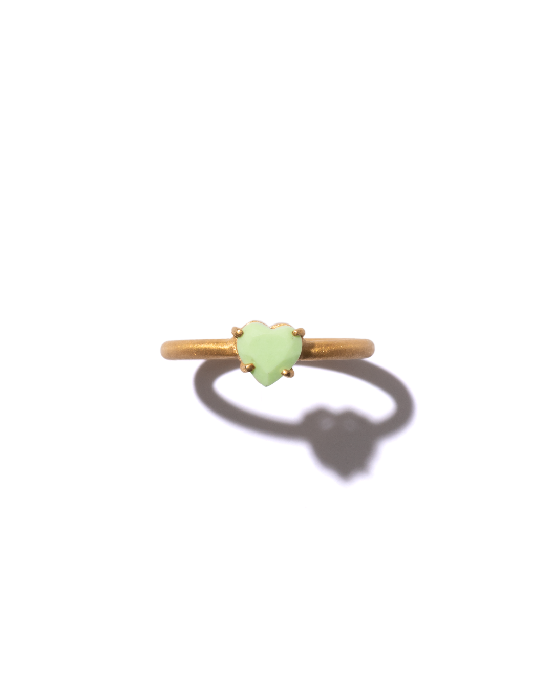 RAW-STONE RING - Chrysoprase -  #1648