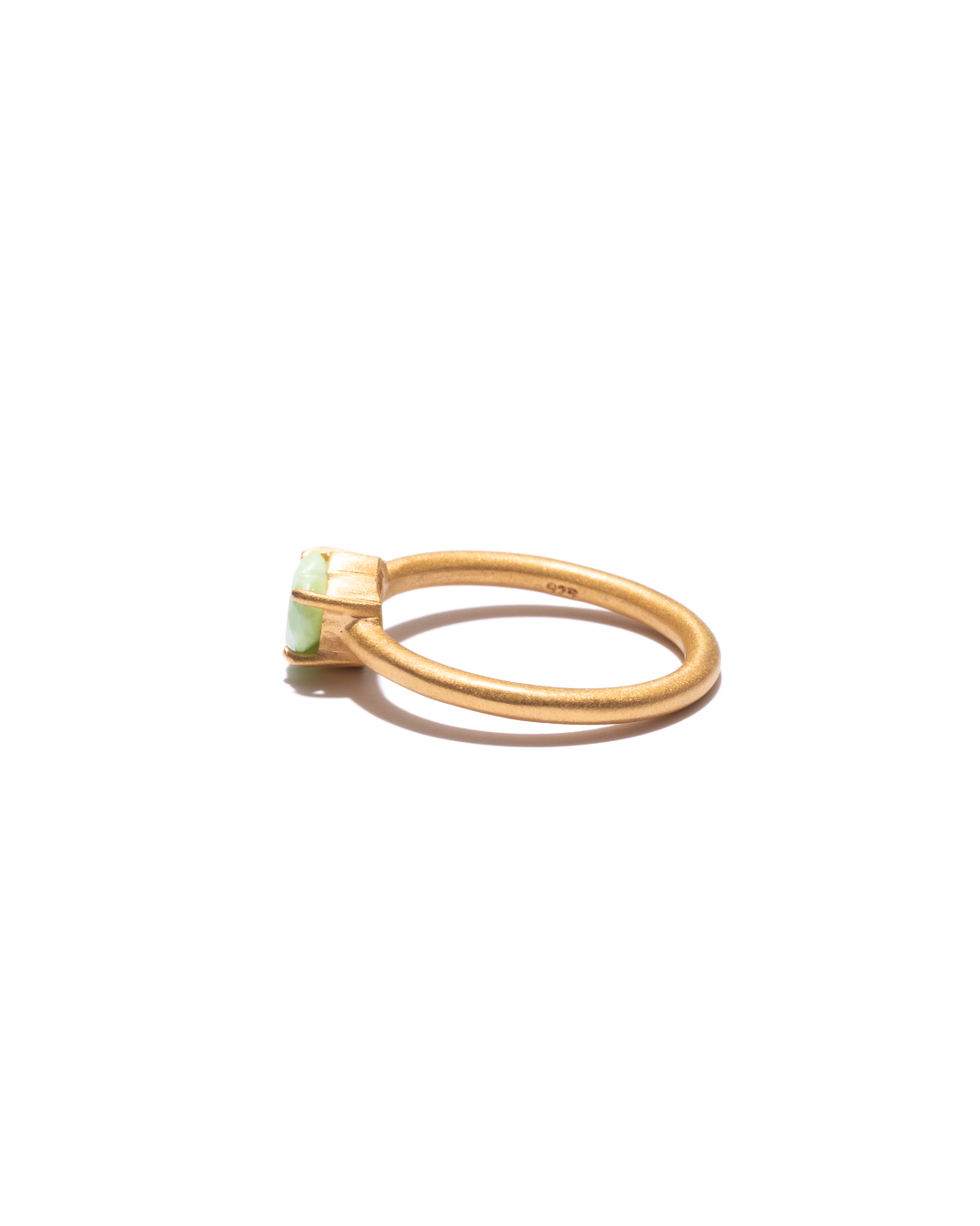RAW-STONE RING - Chrysoprase -  #1648